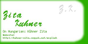 zita kuhner business card