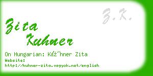 zita kuhner business card